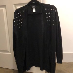 A black diamond cardigan with pockets